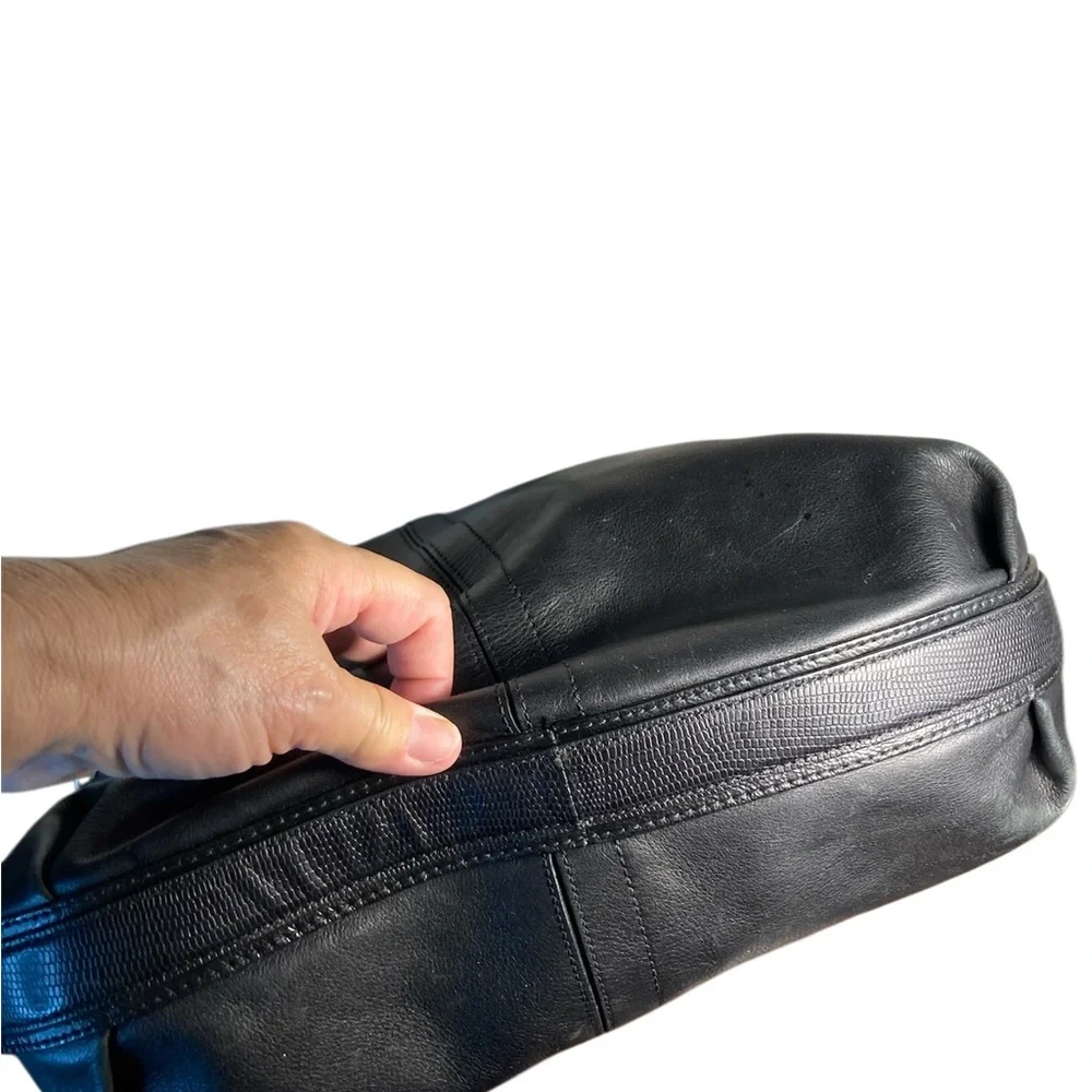 Coach Collette black Leather Hobo Bag purse